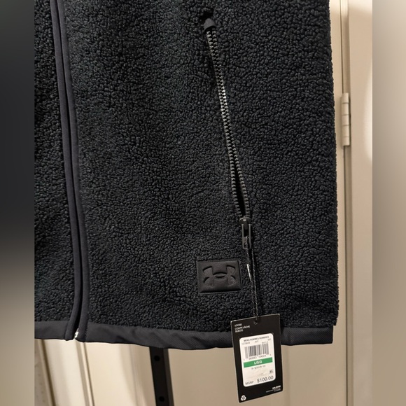 Under Armour Men’s UA Mission Vest Boucle Sherpa Fleece Black Size Large - Picture 10 of 11